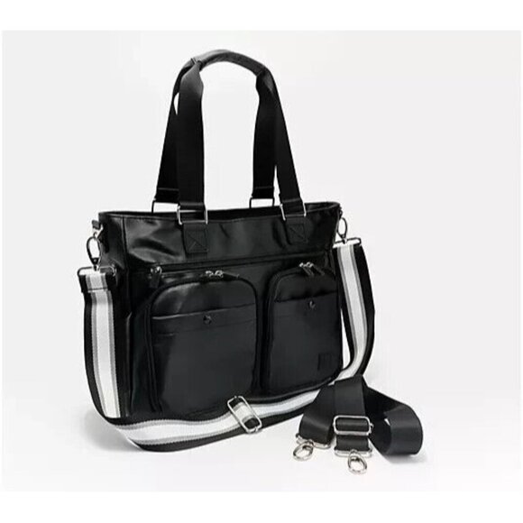 IHKWIP Cargo Catchall Tote with Two Crossbody Straps MetallicBlack , bag A615717 - Picture 1 of 11